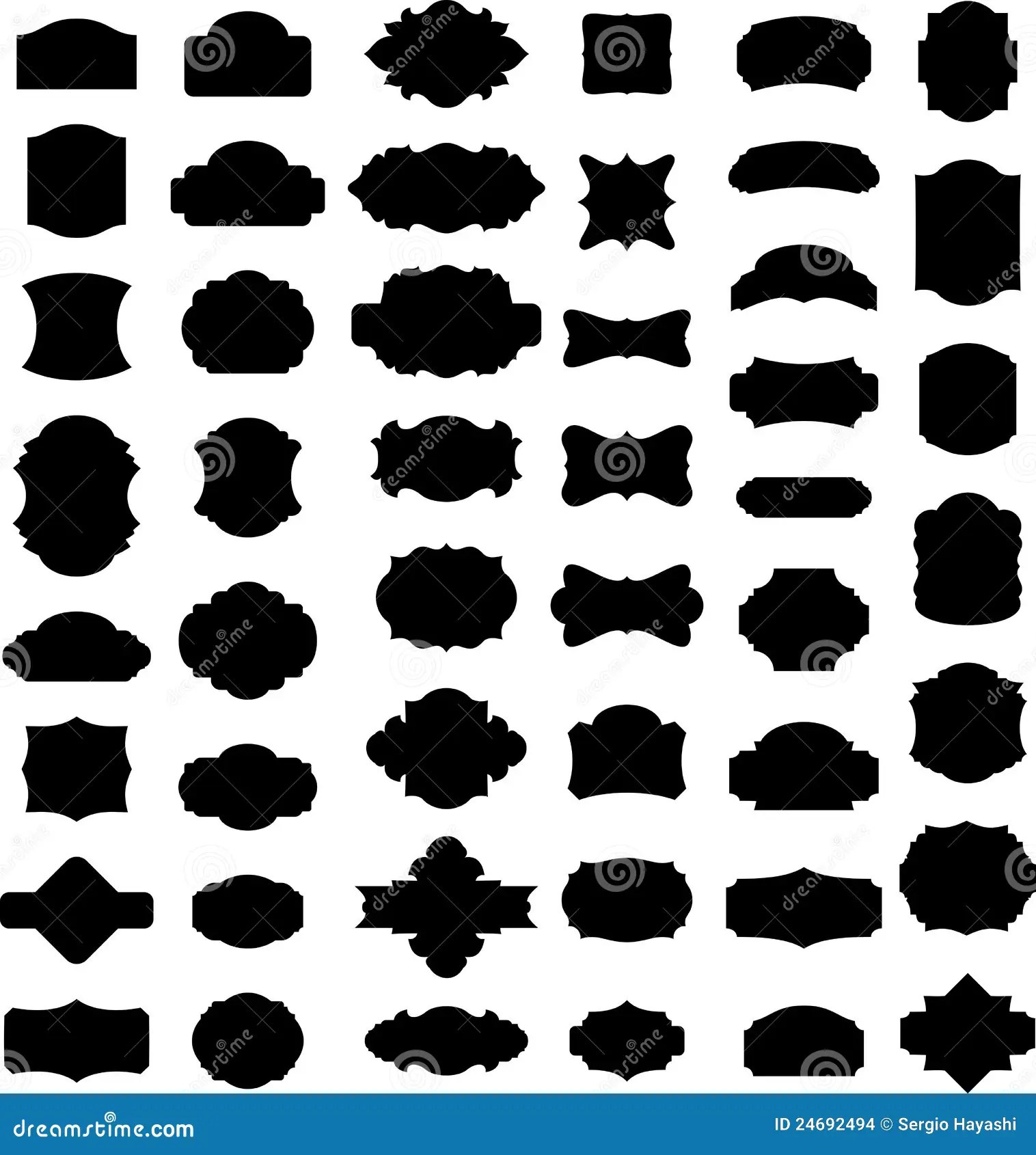 Vector Frames Silhouettes Stock Images Image 24692494