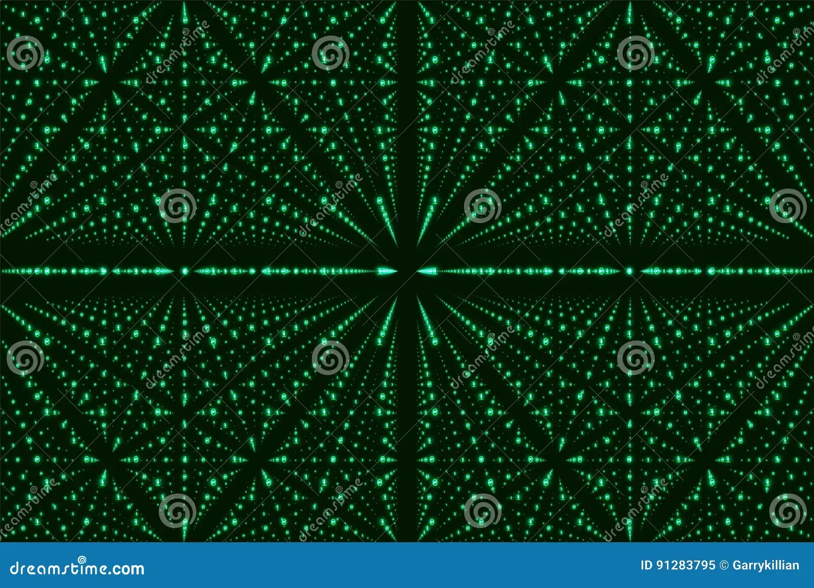 Vector Infinity Data Matrix Visualization. Green Big Data Structure