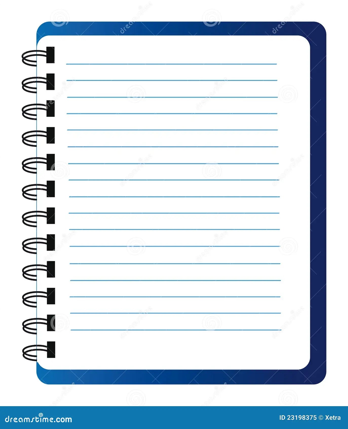 Vector notepad stock vector. Illustration of binder, notebook 23198375