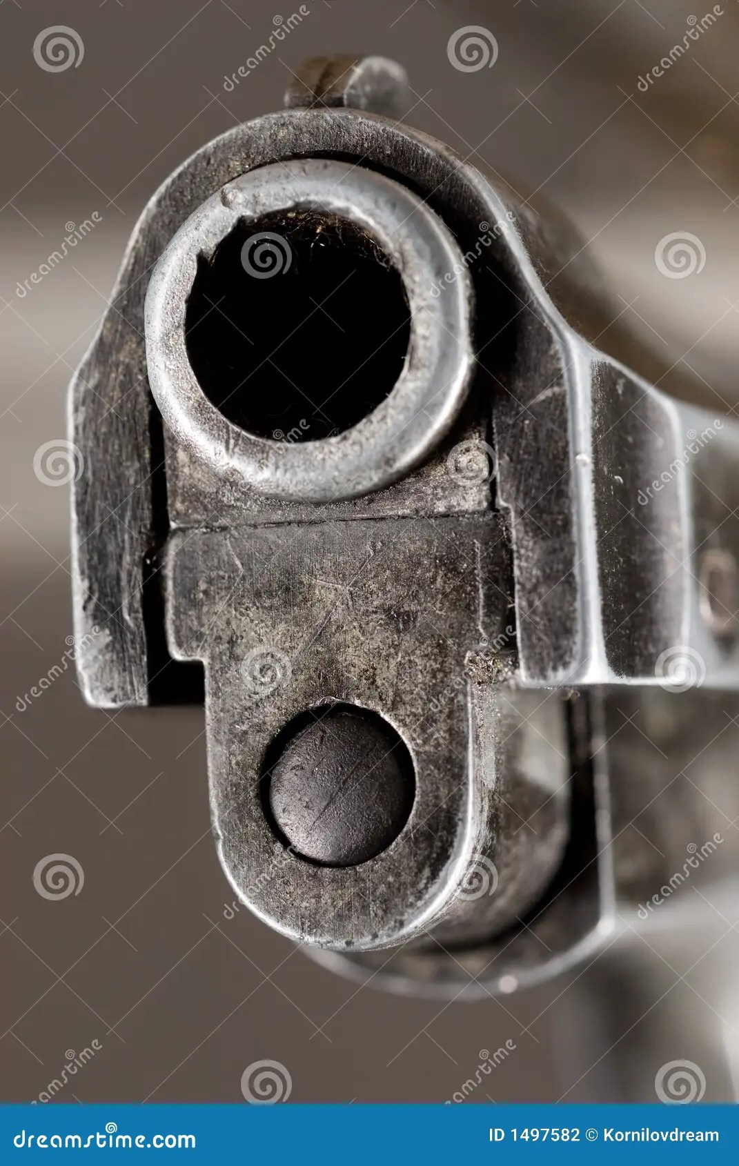 Weapon muzzle stock photo. Image of loaded, danger, handgun 1497582
