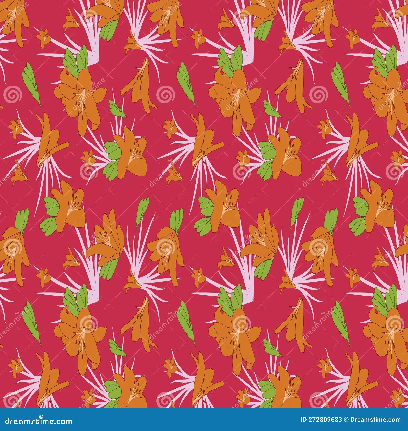 Floral Vector Repeat Pattern Stock Illustration Illustration of