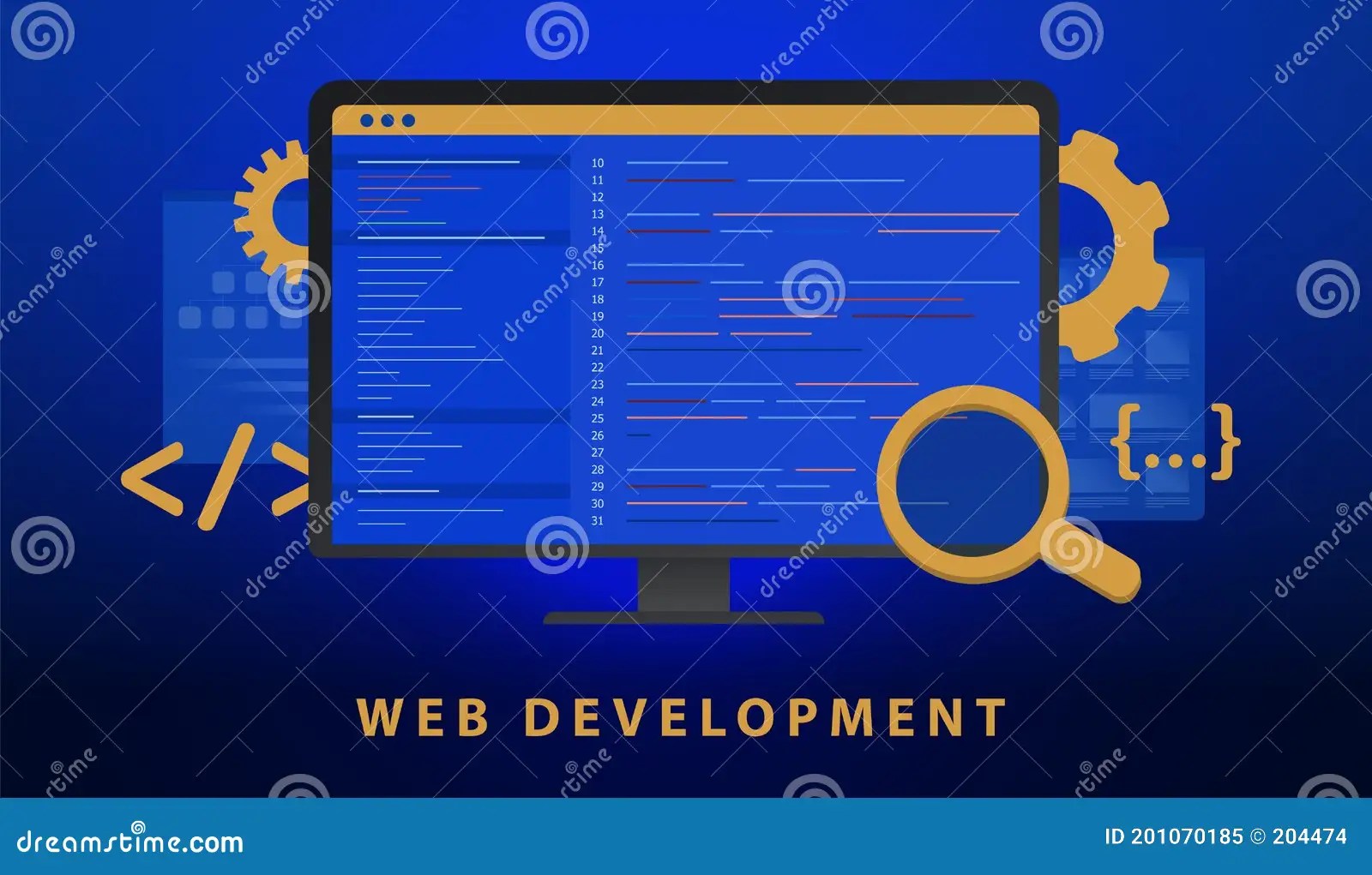  Development, Programming and Coding Concept Illustration. Creation