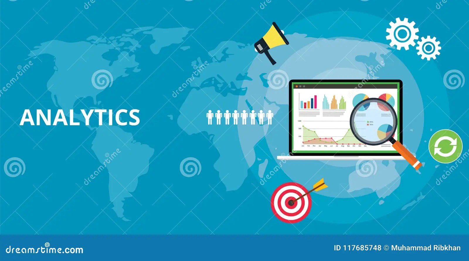 Website Web Apps Analytics Technology Report Analyzing with Graph Chart