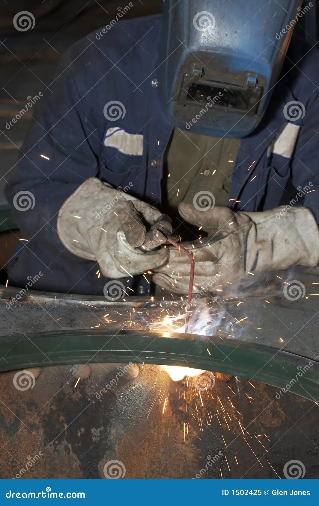 Weld work stock image. Image of spark, bright, occupation 1502425