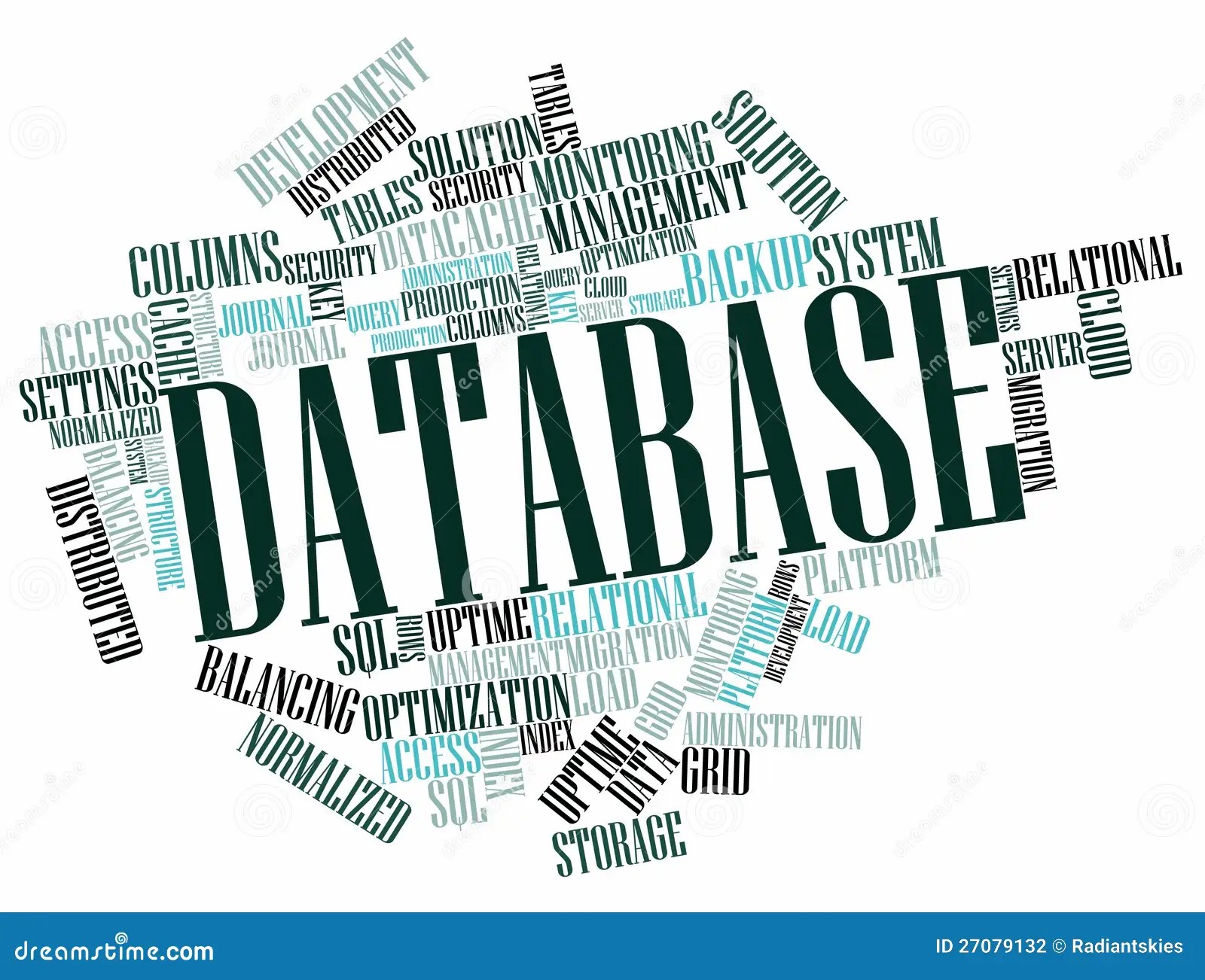 Word Cloud For Database Stock Photography Image 27079132