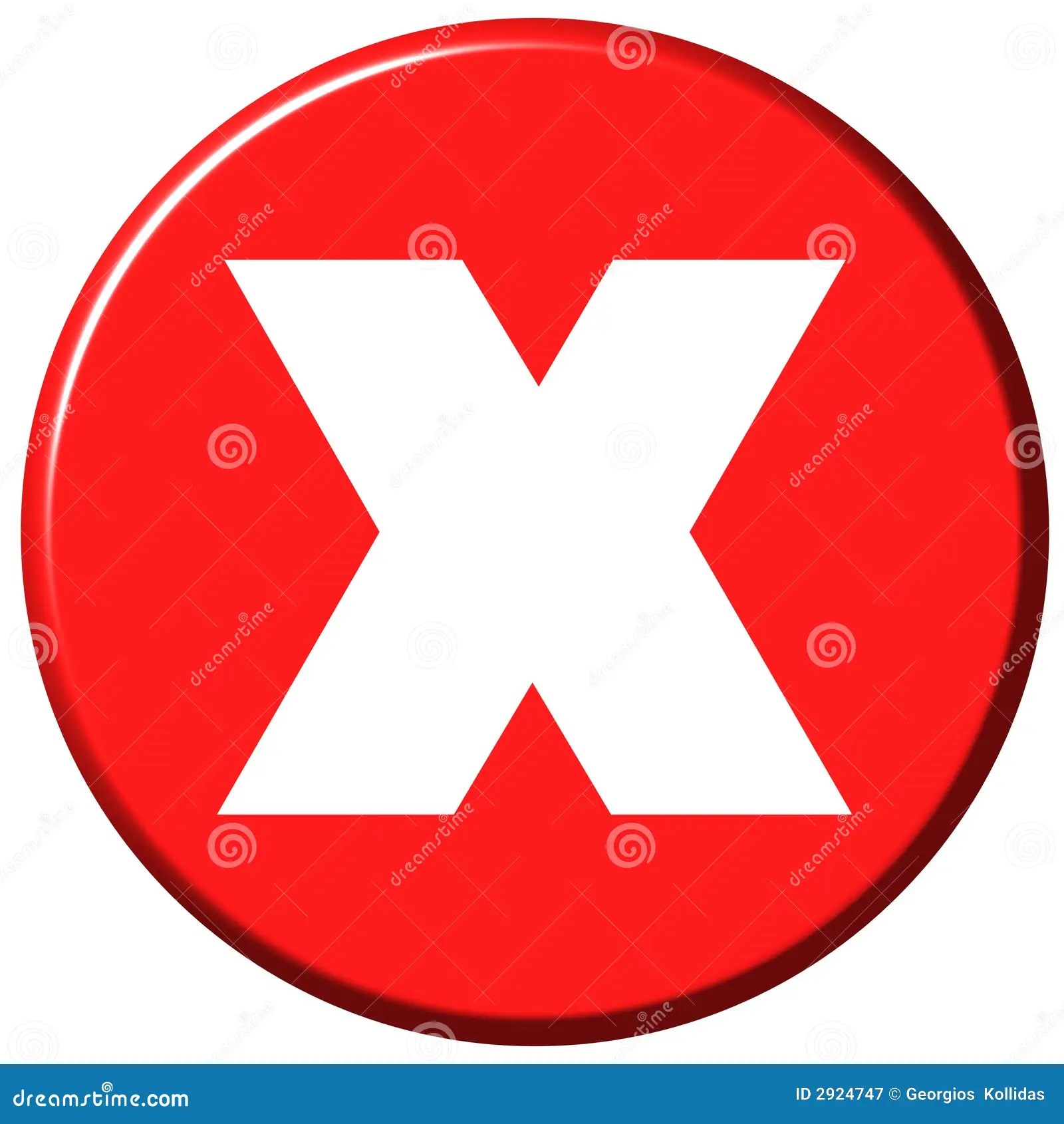 X Button stock illustration. Illustration of bevel, deny 2924747