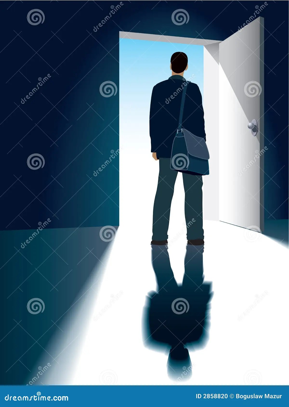 开放的门 向量例证. 插画 包括有 男人, 照亮, 总公司, 转接, 背包, 外部, 魔术, 自由, 例证 2858820