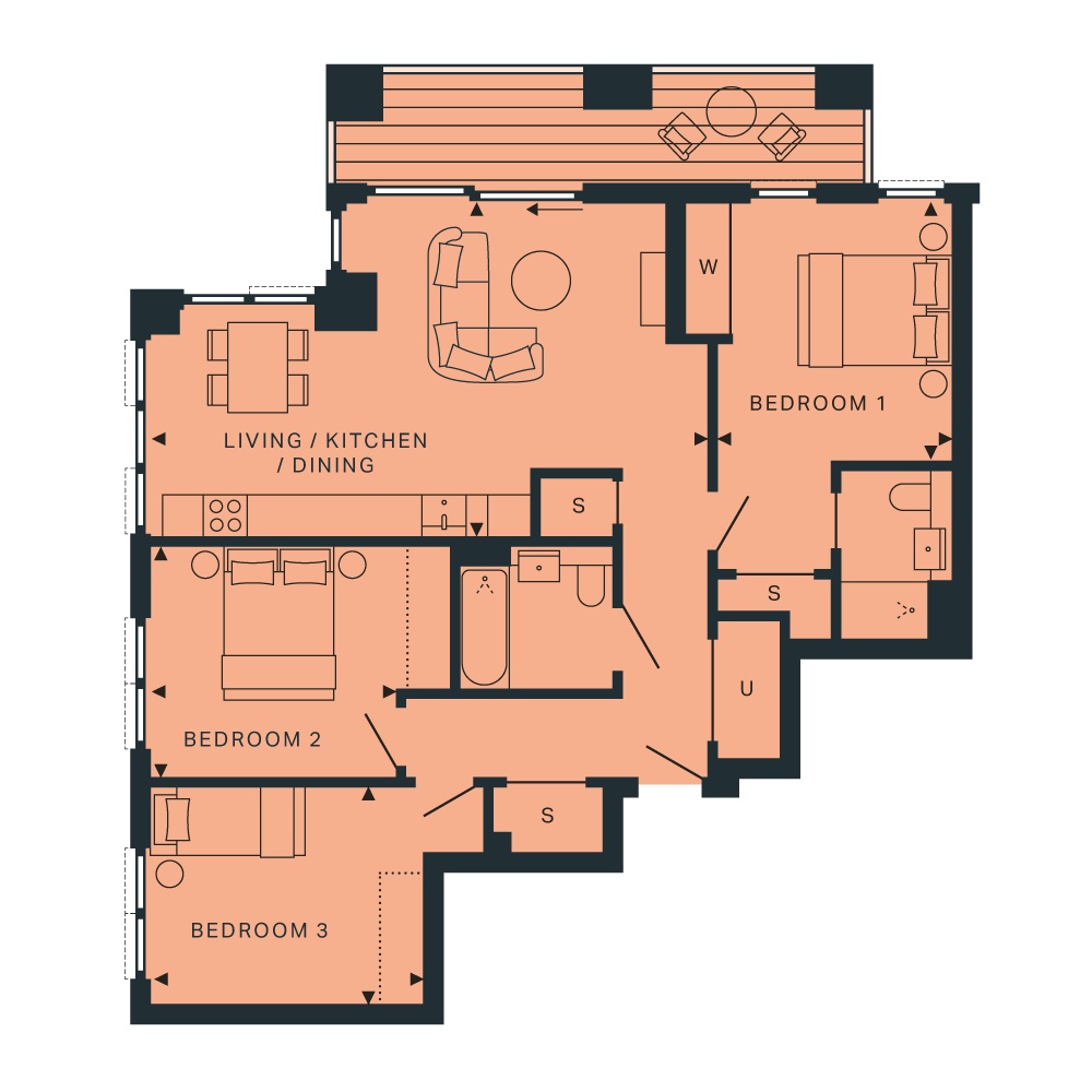 Grant Road, Battersea, SW11, London, Greater London, SW11 2NU 3 BR