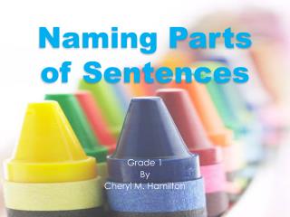 PPT - Naming and Telling Parts of Sentences PowerPoint Presentation