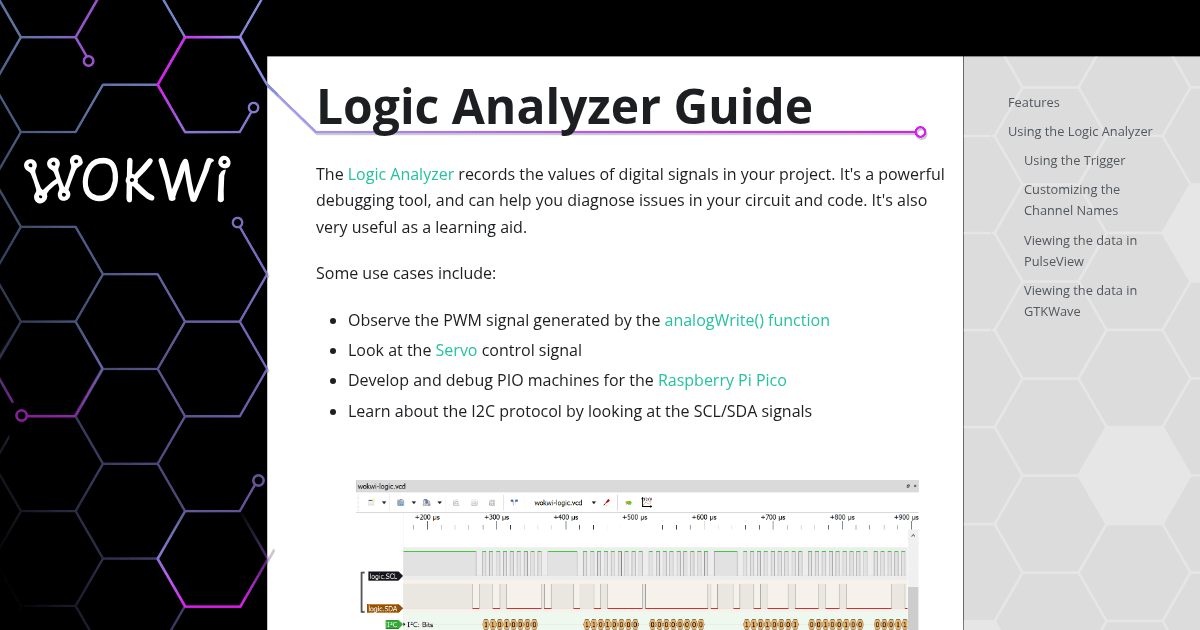 Logic Analyzer Guide Wokwi Docs