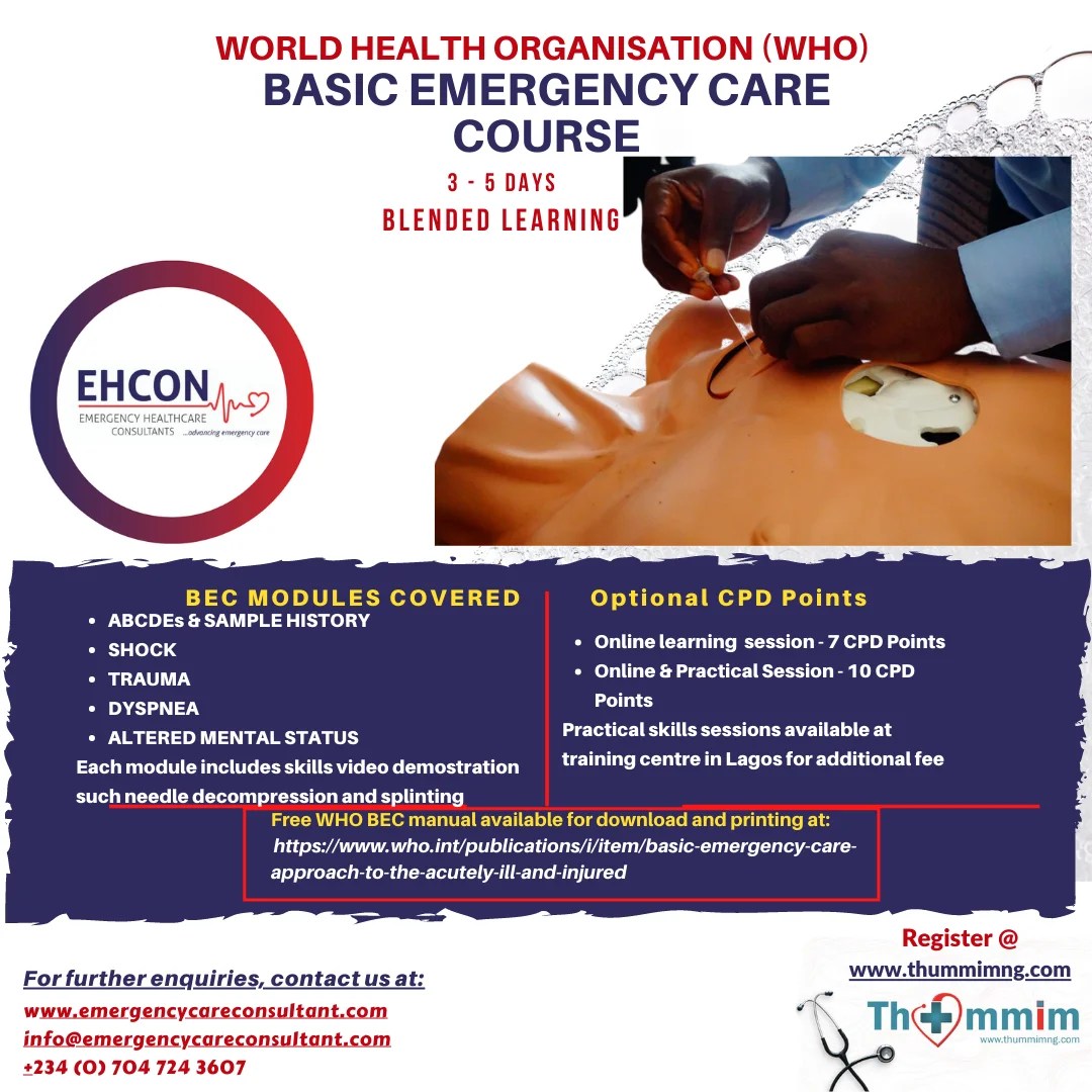 BASIC EMERGENCY CARE COURSE