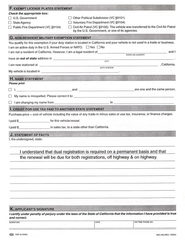 CALIFORNIA STATE INFO PAGE AT and FOURSTROKESONLY