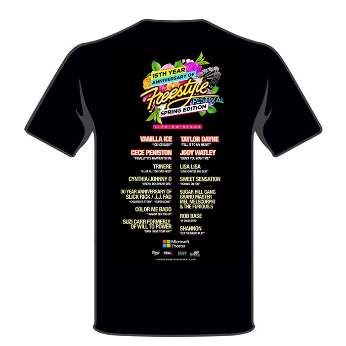 Freestyle Concert TShirt Women's Sizes buy now from Thump Records