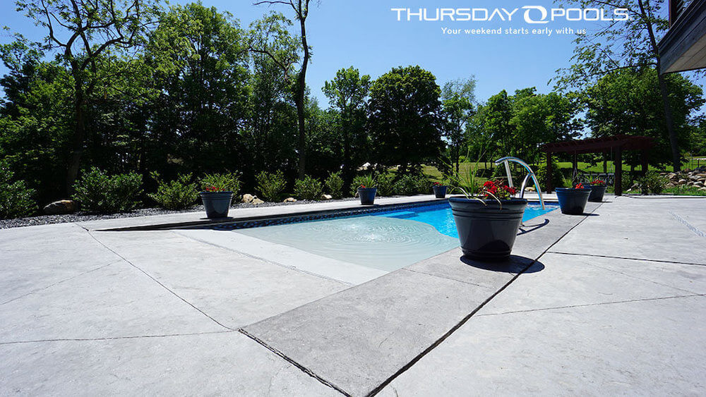 Grace Beach Entry Fiberglass Pool Design Thursday Pools