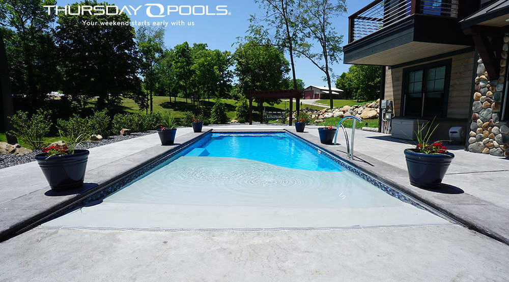 Grace Beach Entry Fiberglass Pool Design Thursday Pools