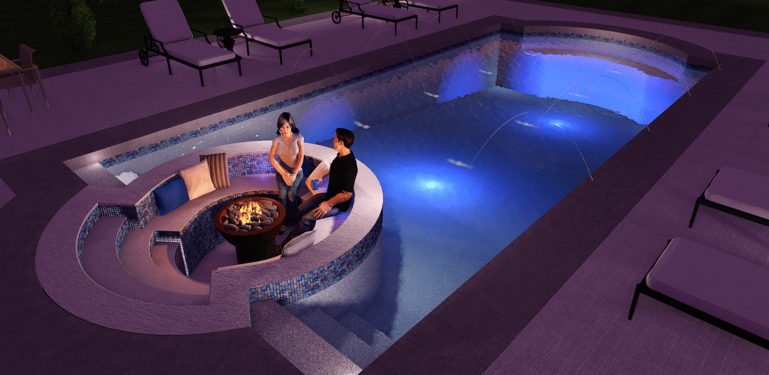 Sunken Living Area Fiberglass Pool Dealer Signup Thursday Pools