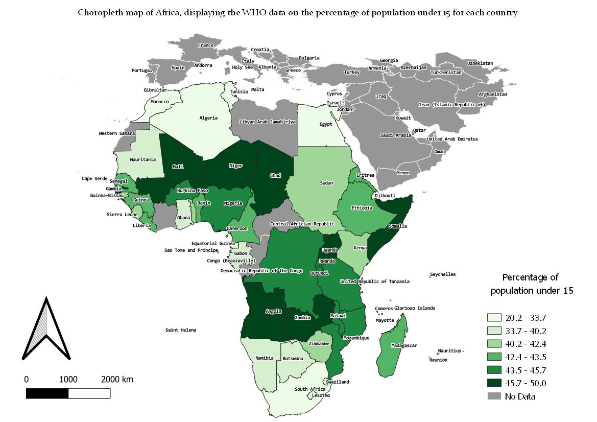 Choropleth Map Of Africa Choropleth map of Africa Thurston Cartography