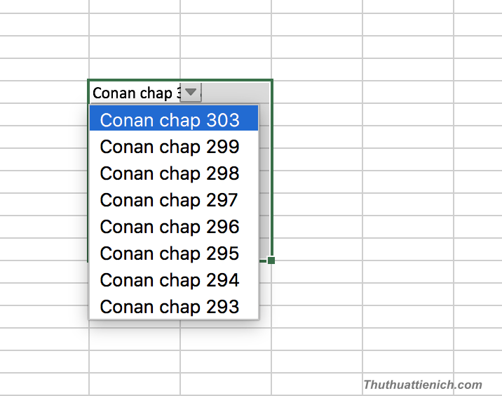 Cách tạo list dropdown trong