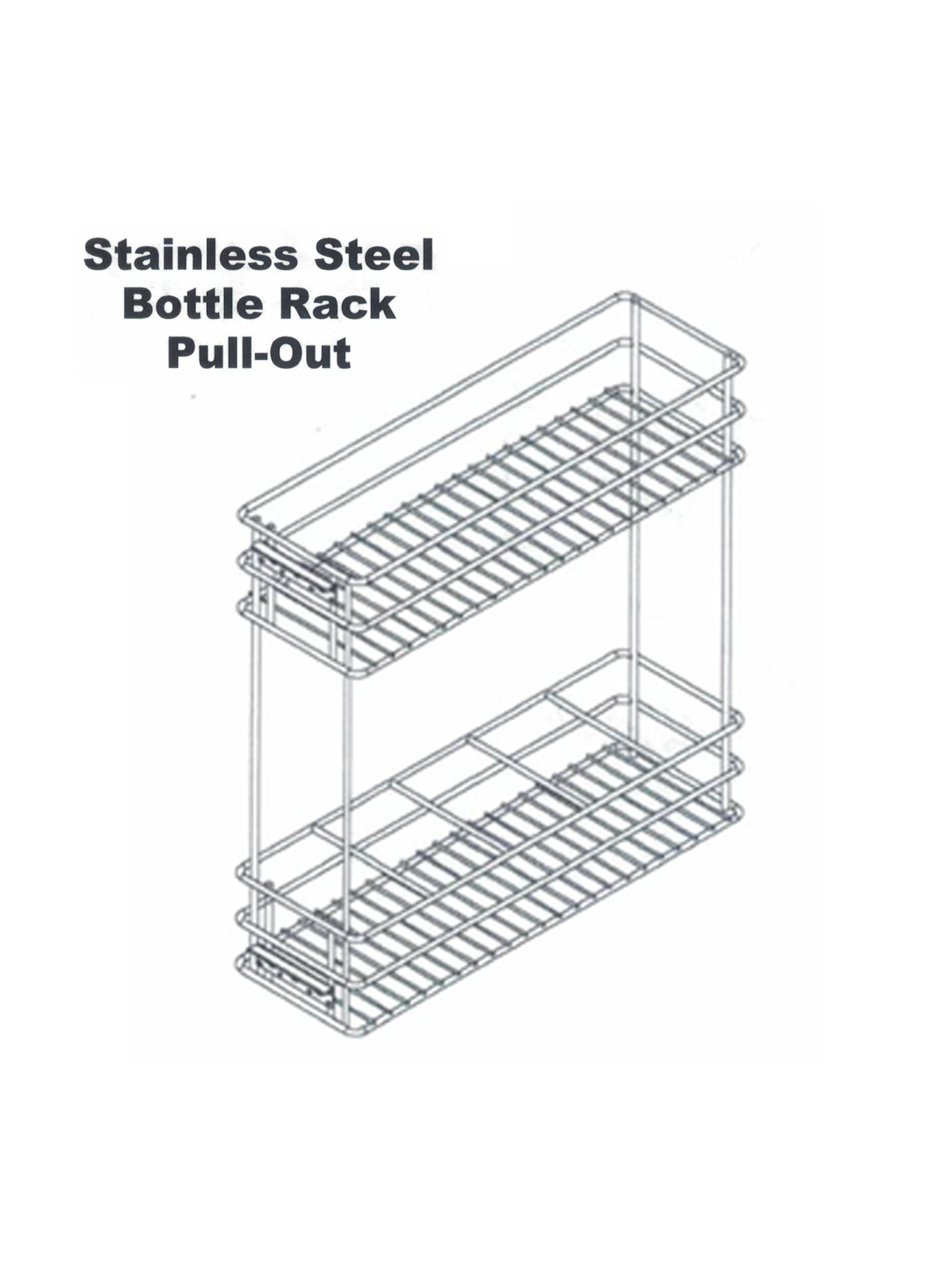 Stainless Steel Bottle Rack PullOut Thye Seng