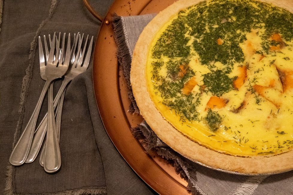 Smoked Salmon and Leek Quiche Thyme & Again Smoked Salmon and Leek Quiche