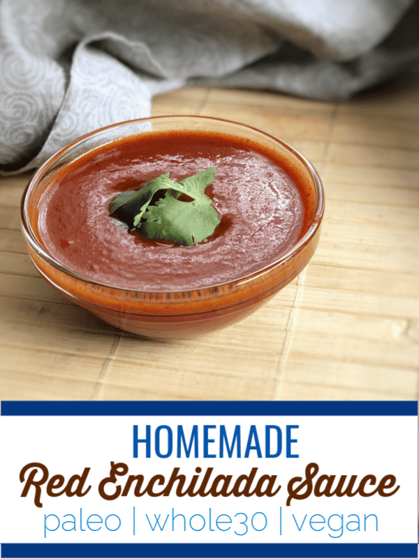 Easy Red Enchilada Sauce paleo, whole30, sugar free