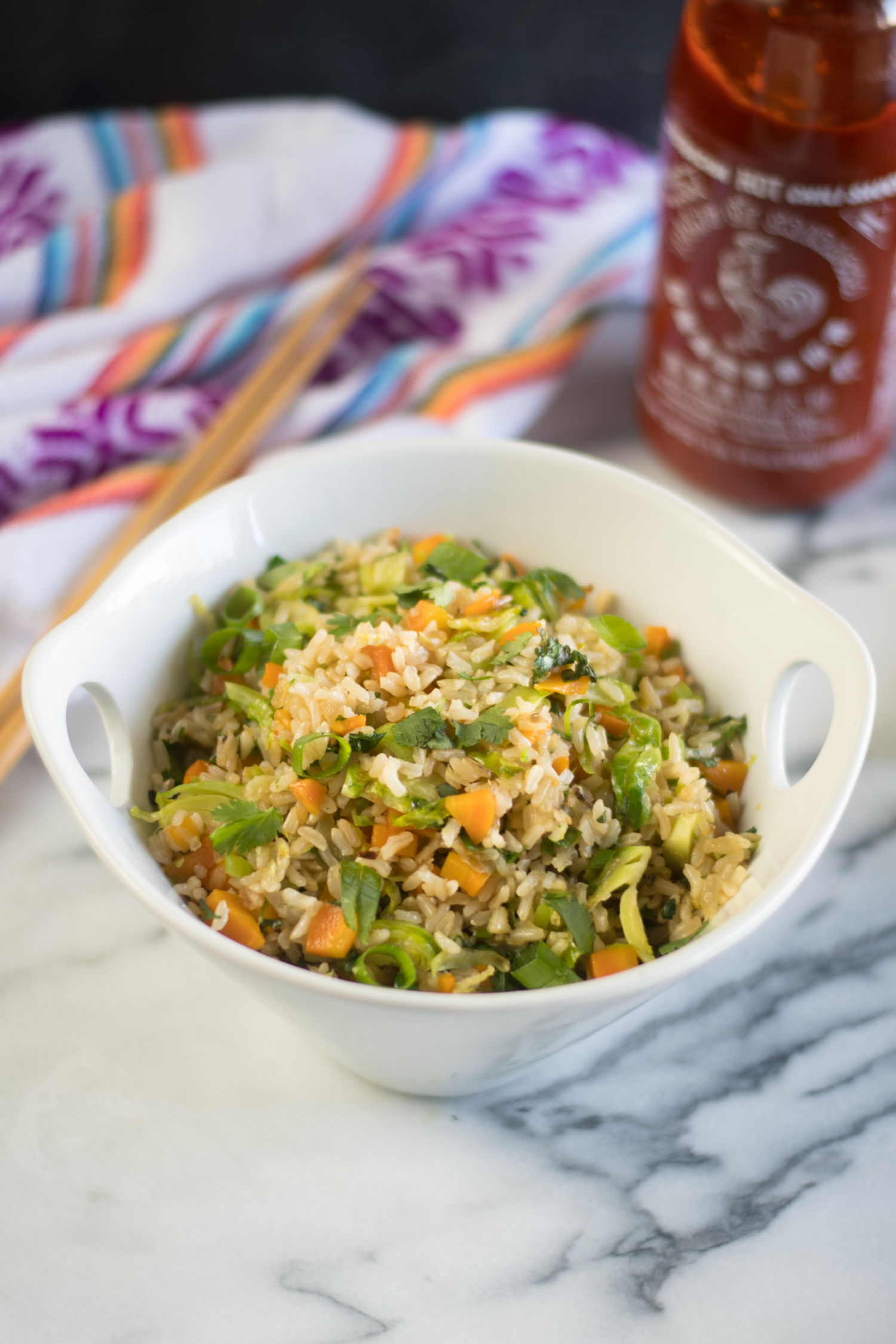 Vegan Brussel Sprout Fried Rice Thyme & Love