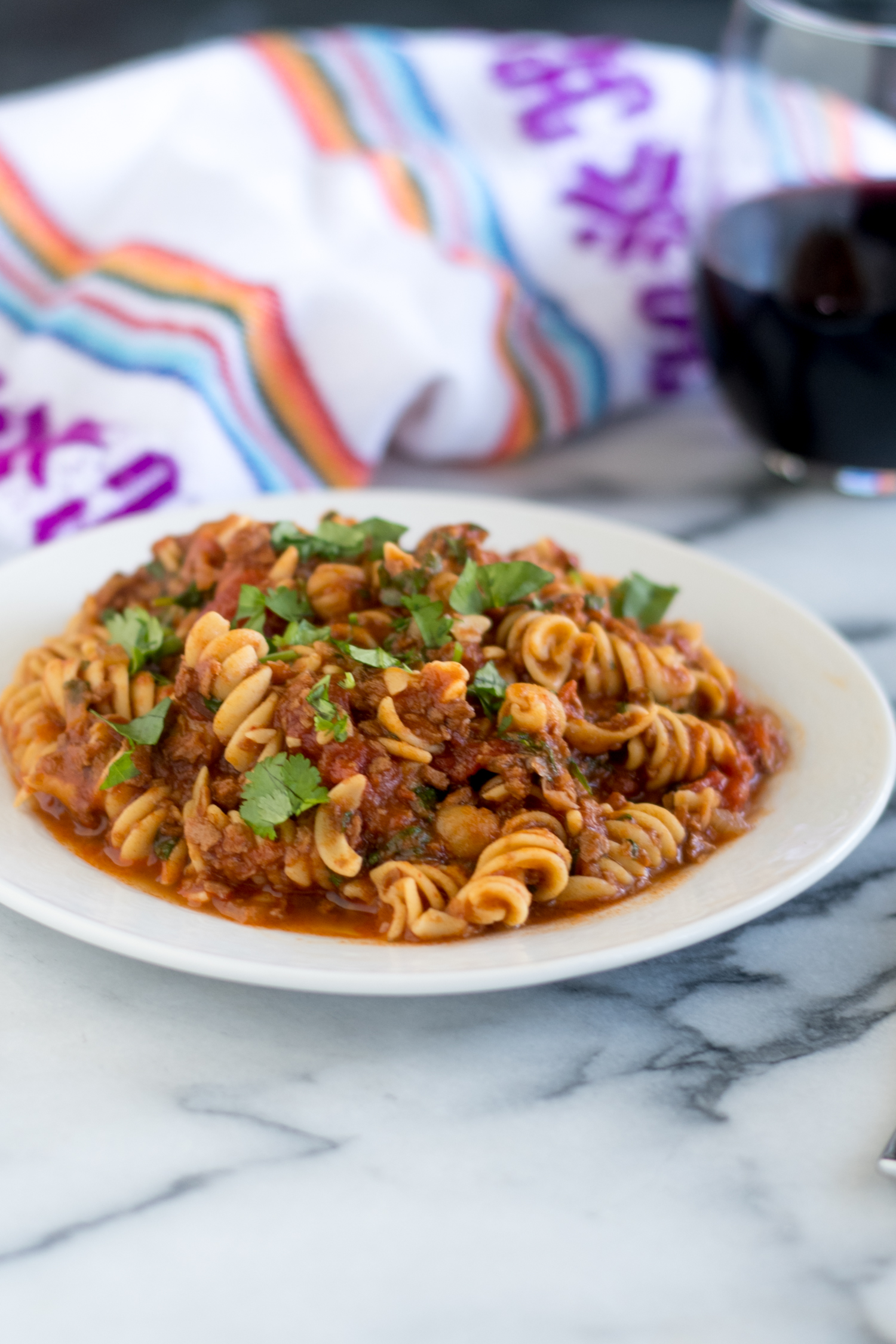 Vegan Chorizo and Chickpea Pasta Thyme & Love