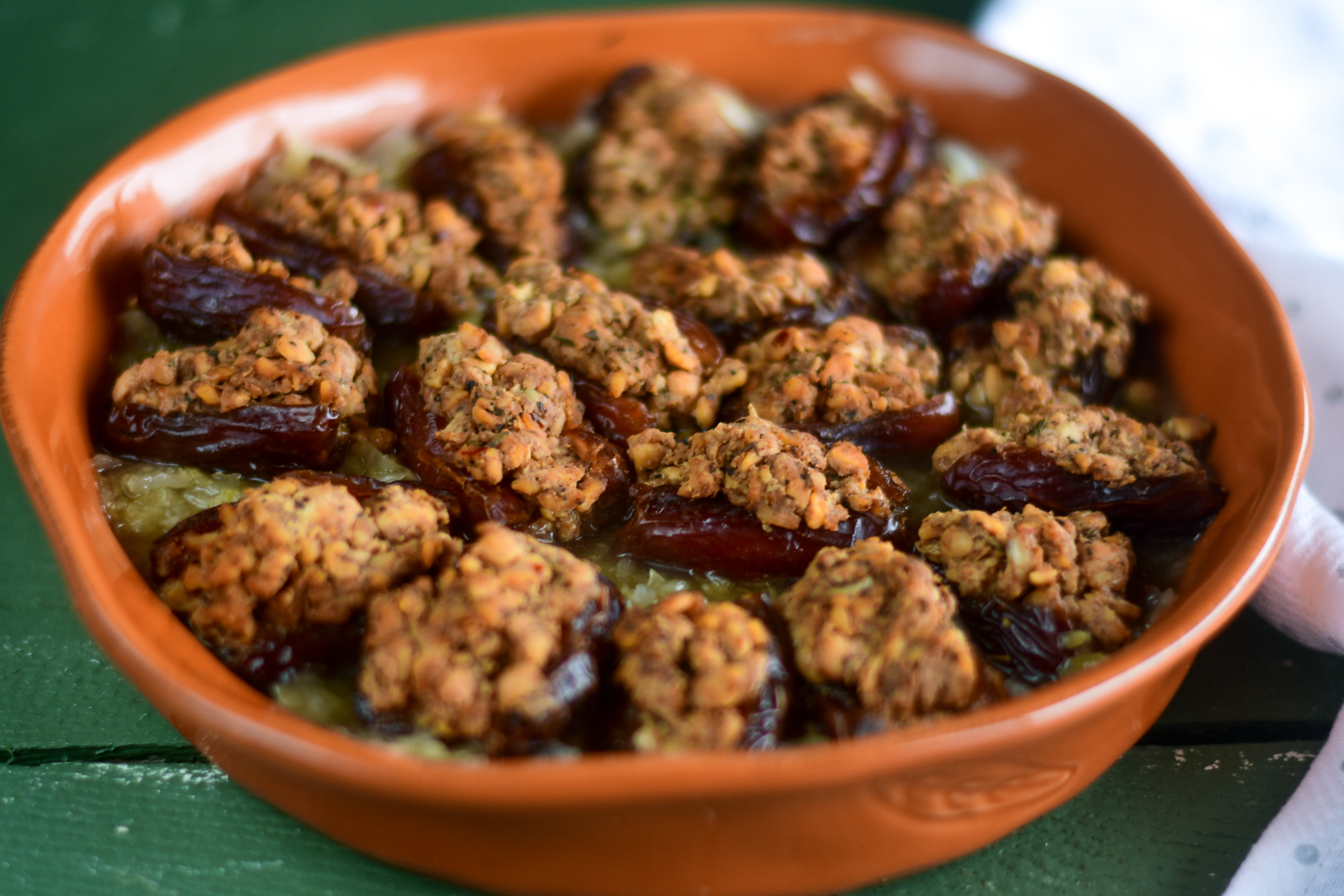 Vegan Sausage Stuffed Dates Thyme & Love