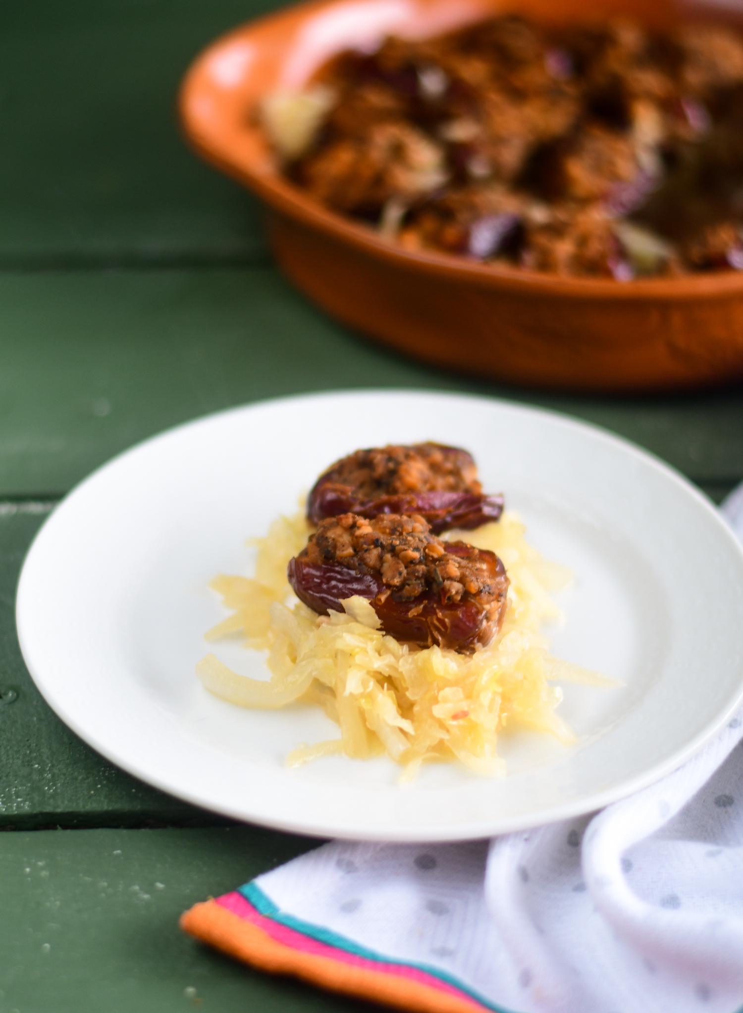 Vegan Sausage Stuffed Dates Thyme & Love