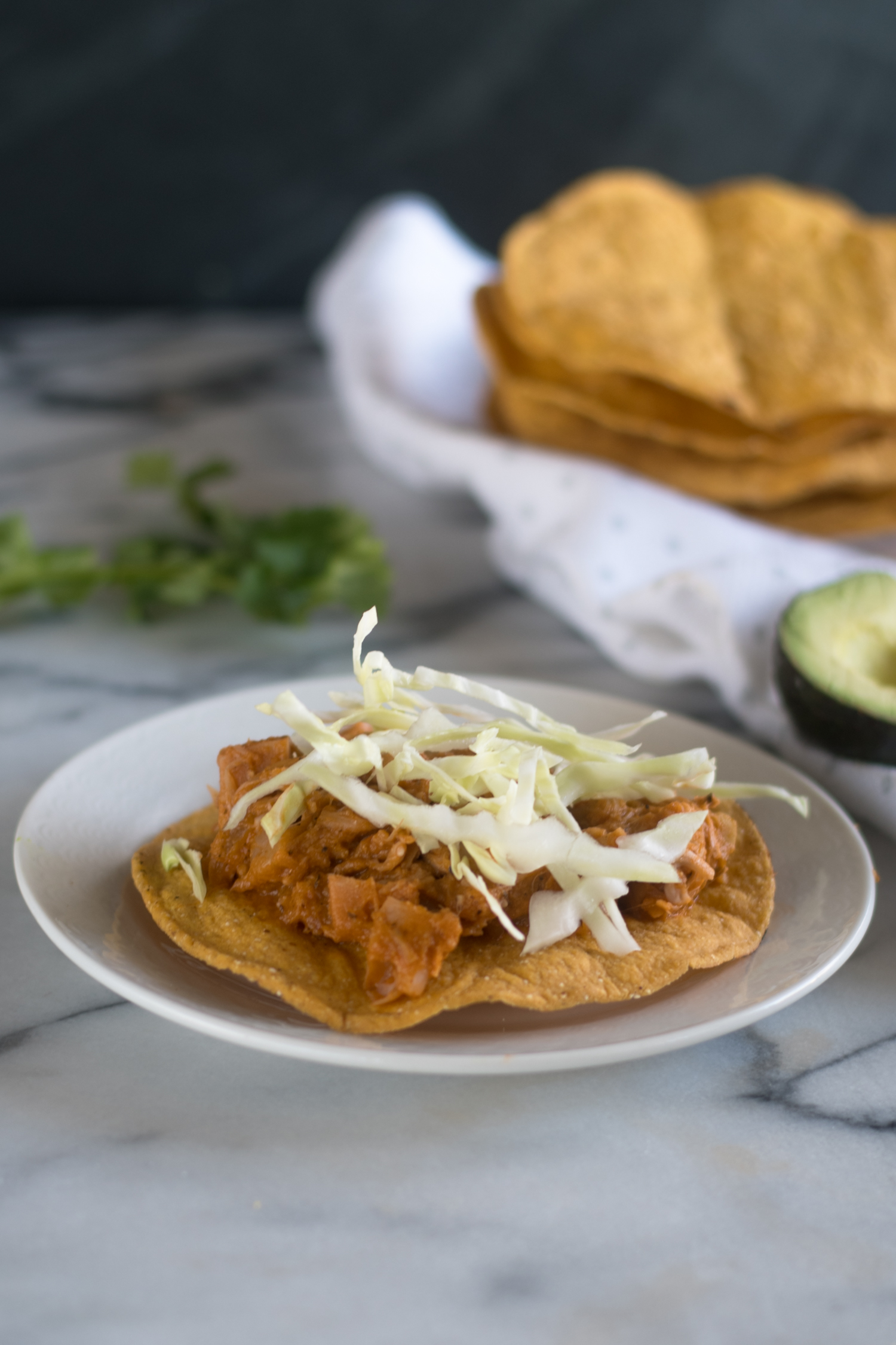 Jackfruit Tinga Tostadas Thyme & Love