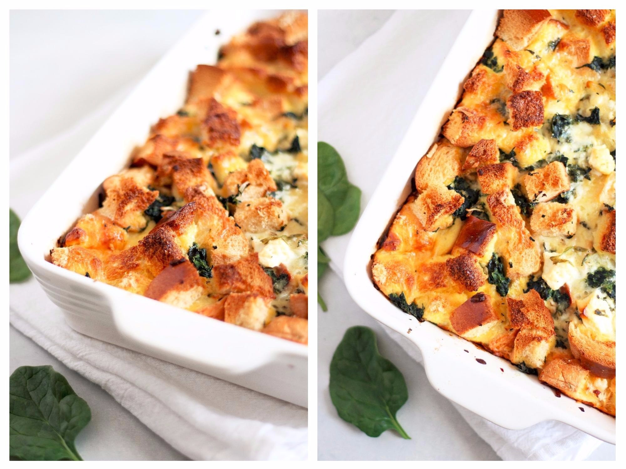 Spinach and Feta Strata thyme & toast