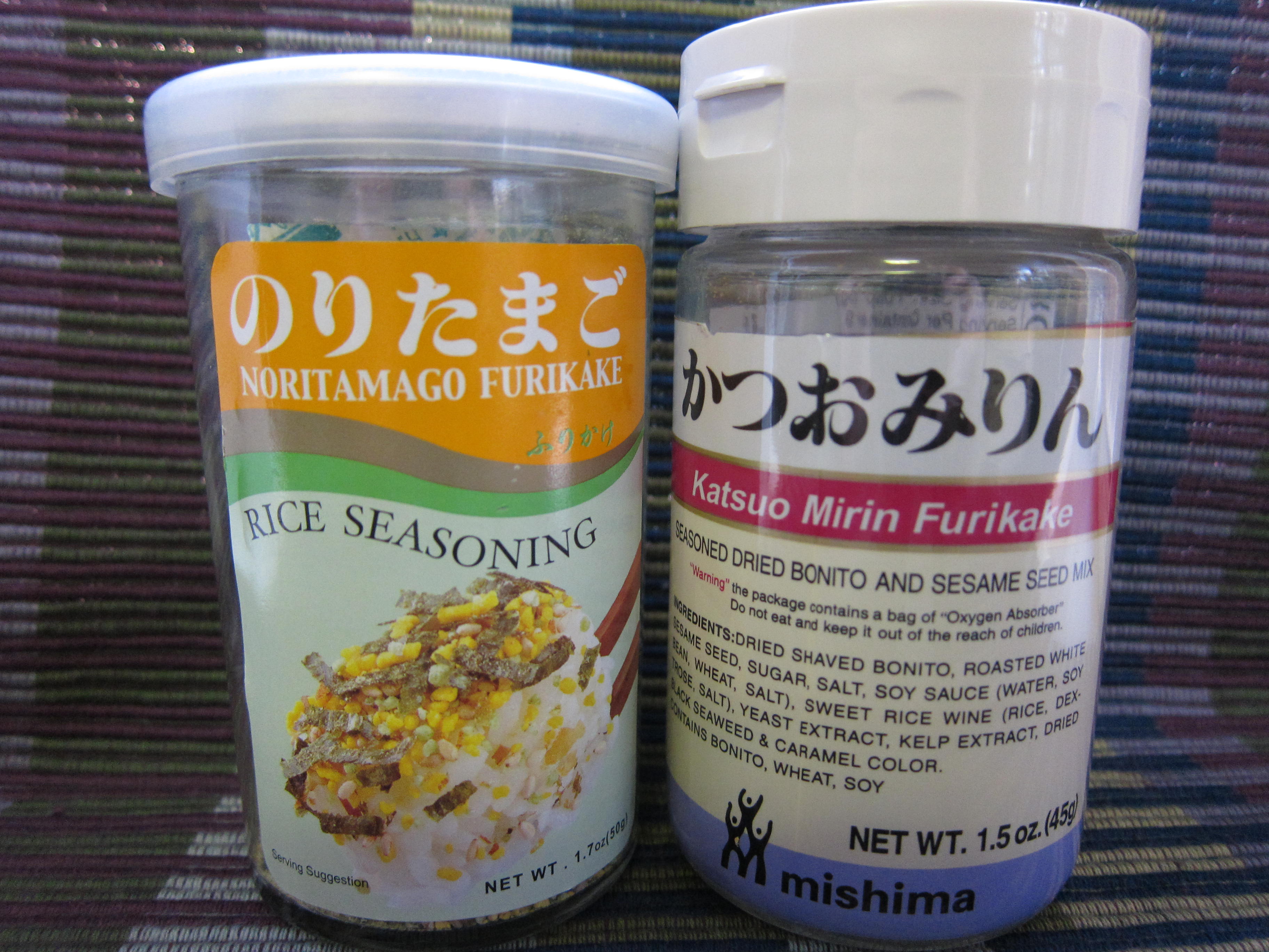 What is furikake? Noritamago and Katsuo Mirin furikakes Thyme Bombe