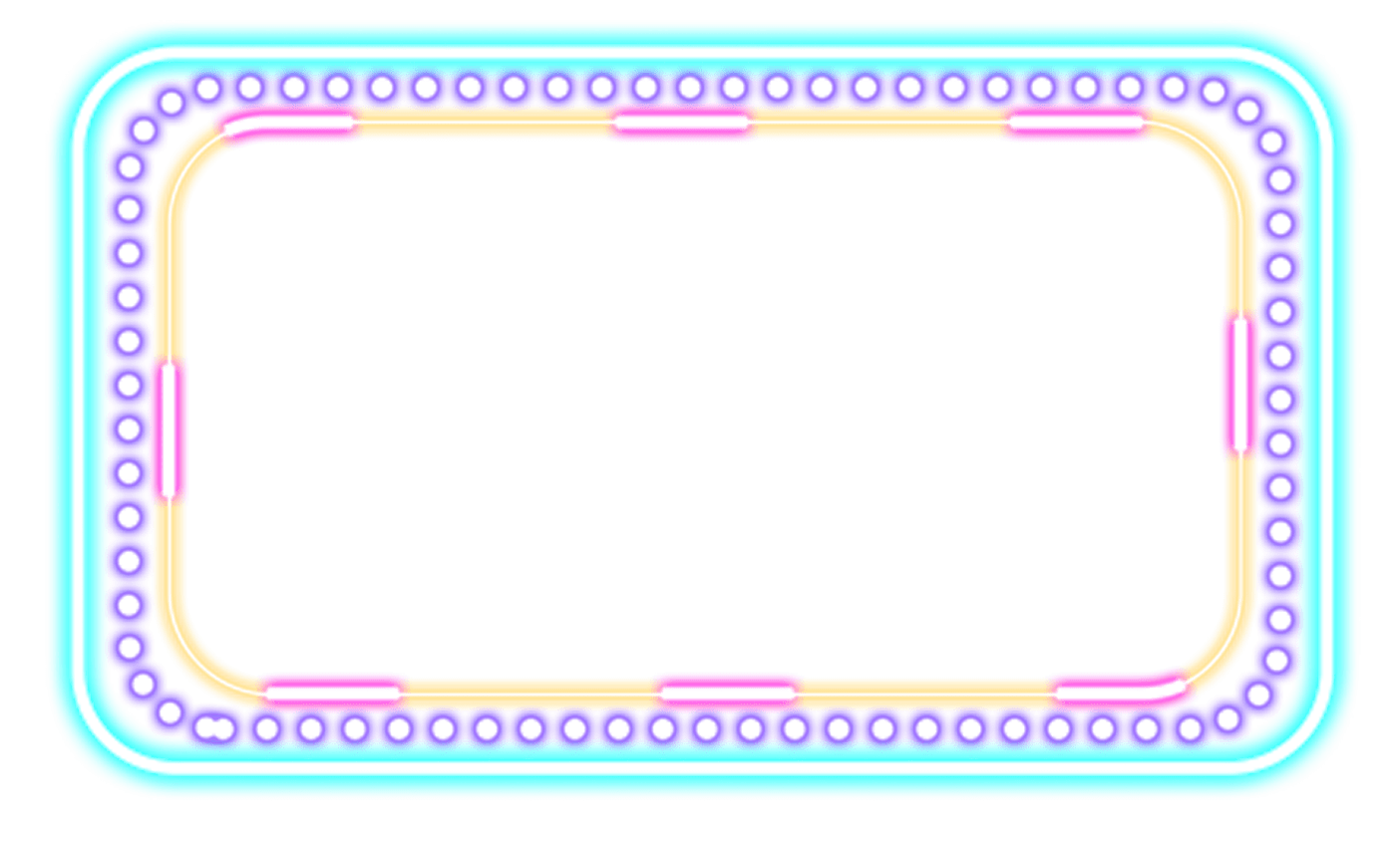 Neon Frames PNG on Transparent Background 100 Free Images