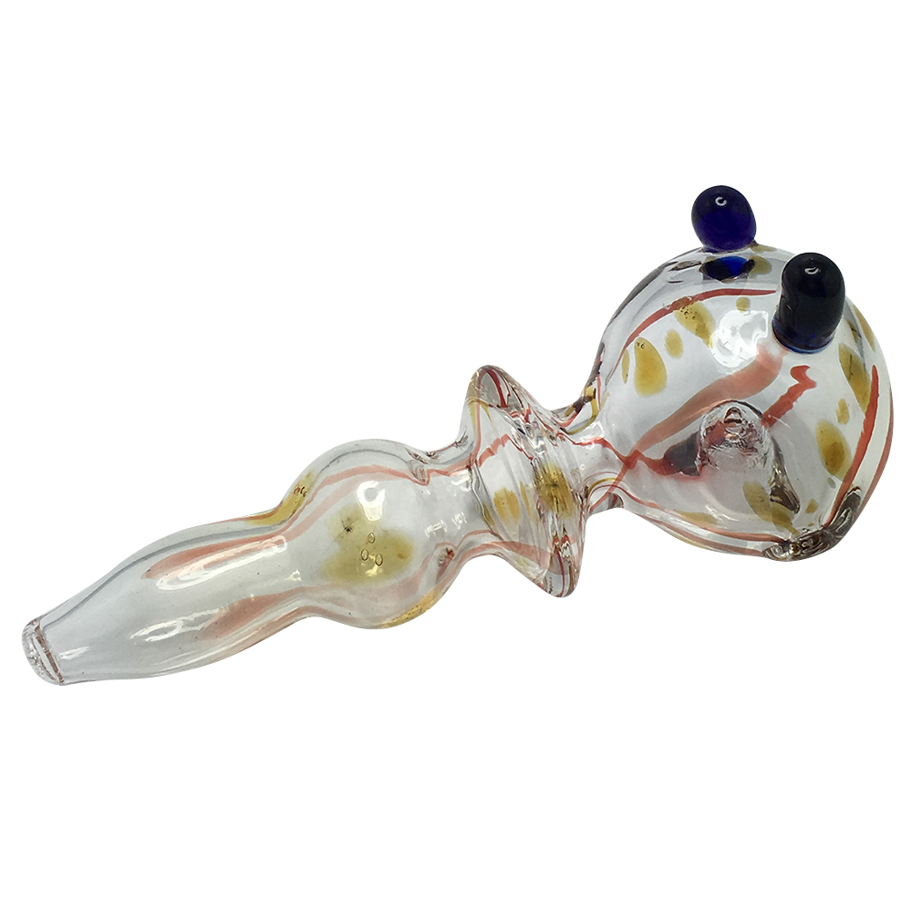 Collectible Hand Blown Glass Tabaco Smoking Pipe / Incense Burner JL