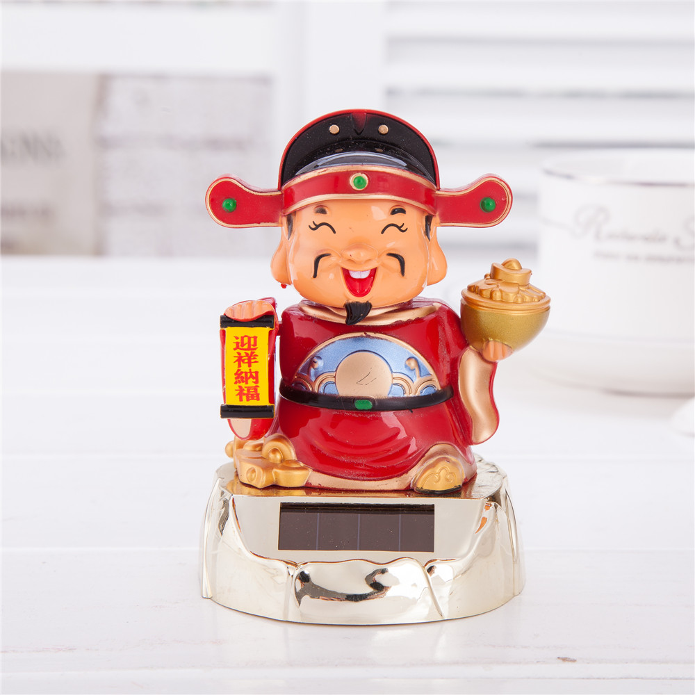 Solar Powered Bobblehead Toy Figure, Fortune God 075
