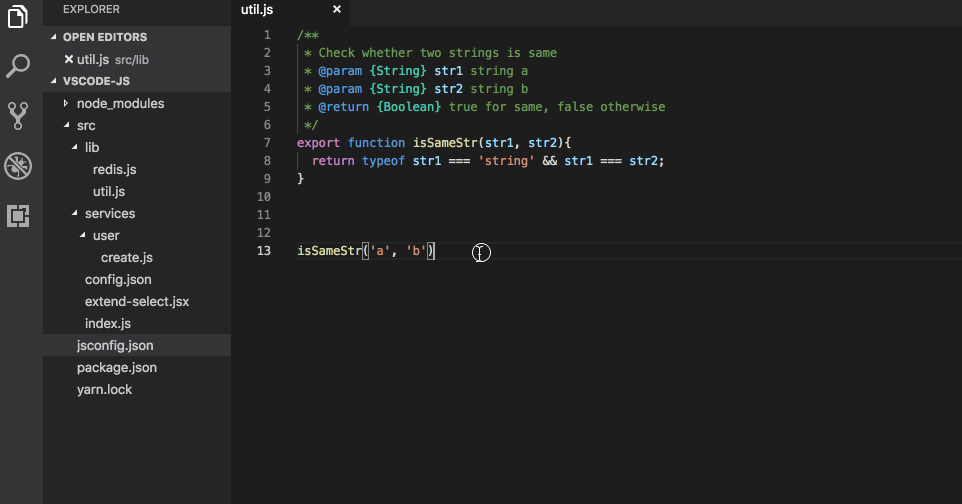 在 Visual Studio Code JavaScript 工程中使用 JSDoc Tian Jian's Blog