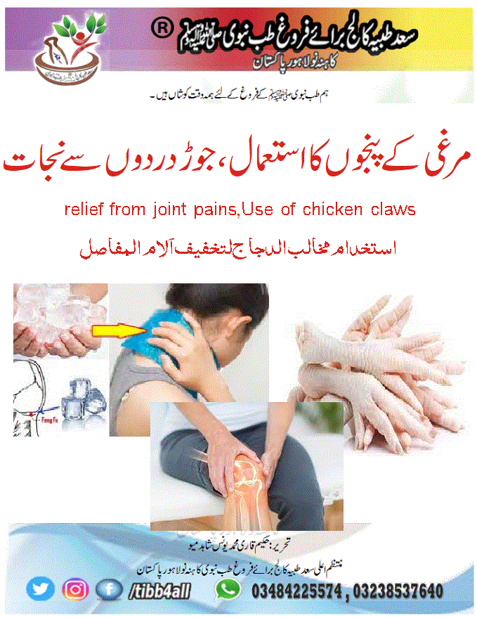 Use of chicken claws, relief from joint pains Tibb4all
