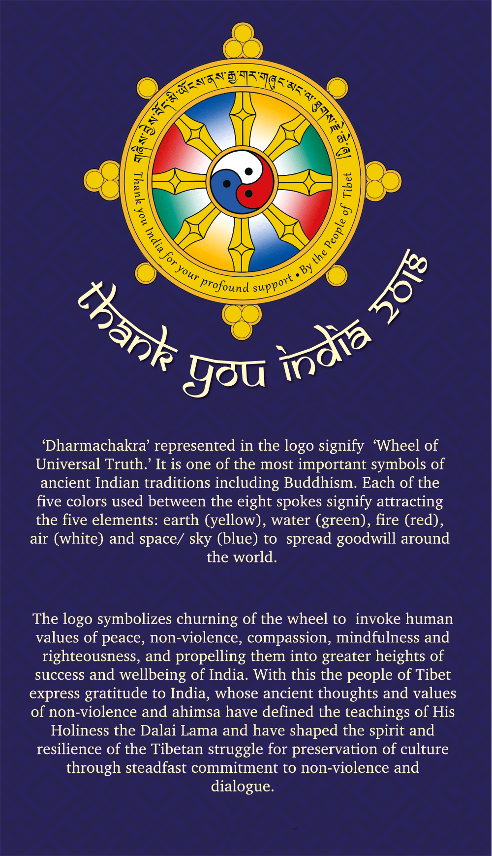 Thank You India 2018 Central Tibetan Administration