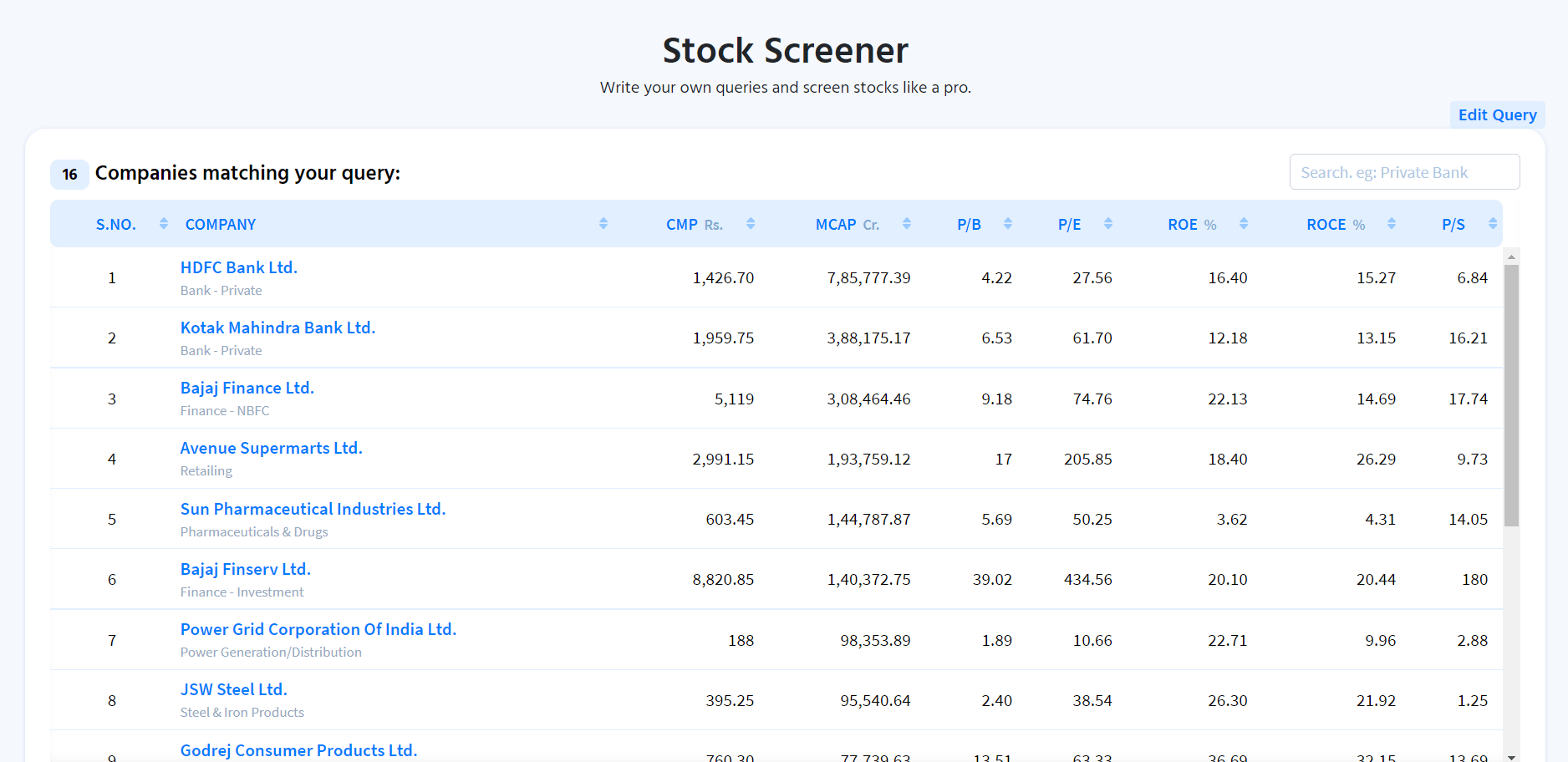 Stock Screener Best Stock Research and Analysis Tool in India