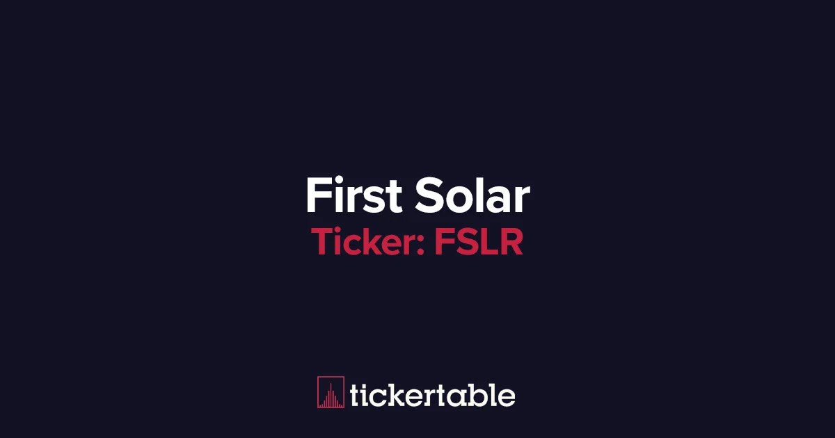 What Does First Solar Do?
