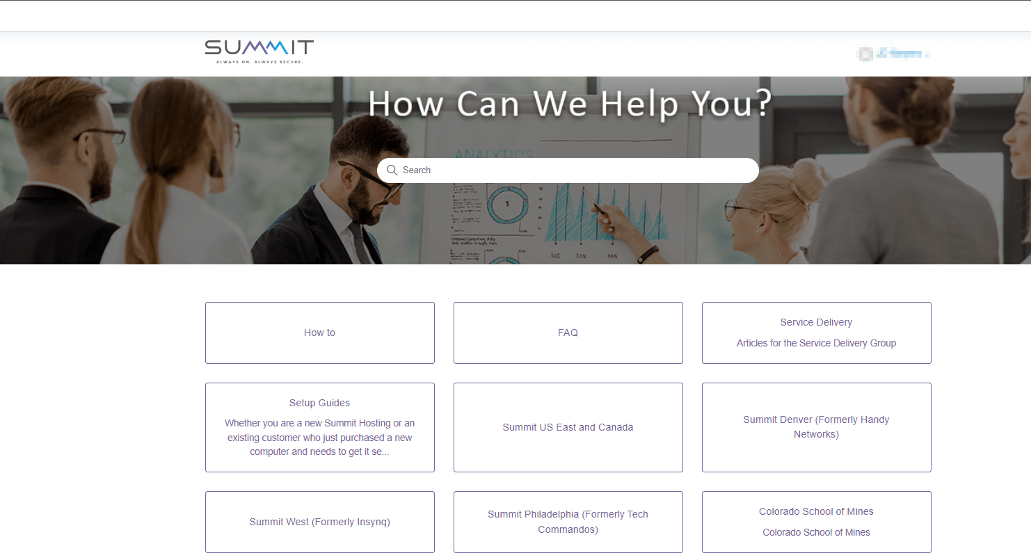 How To Submit A Ticket To Summit Support Summit Hosting