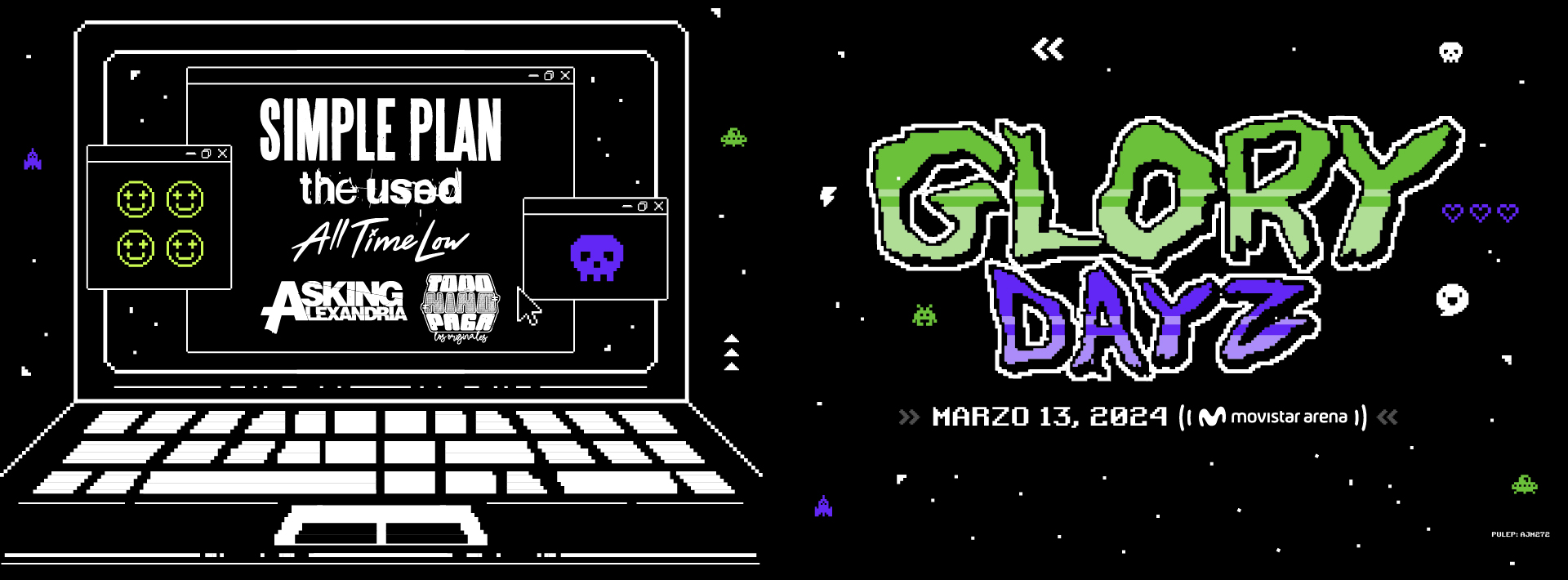 Boletas Glory Dayz Simple Plan, The Used, All Time Low, Asking