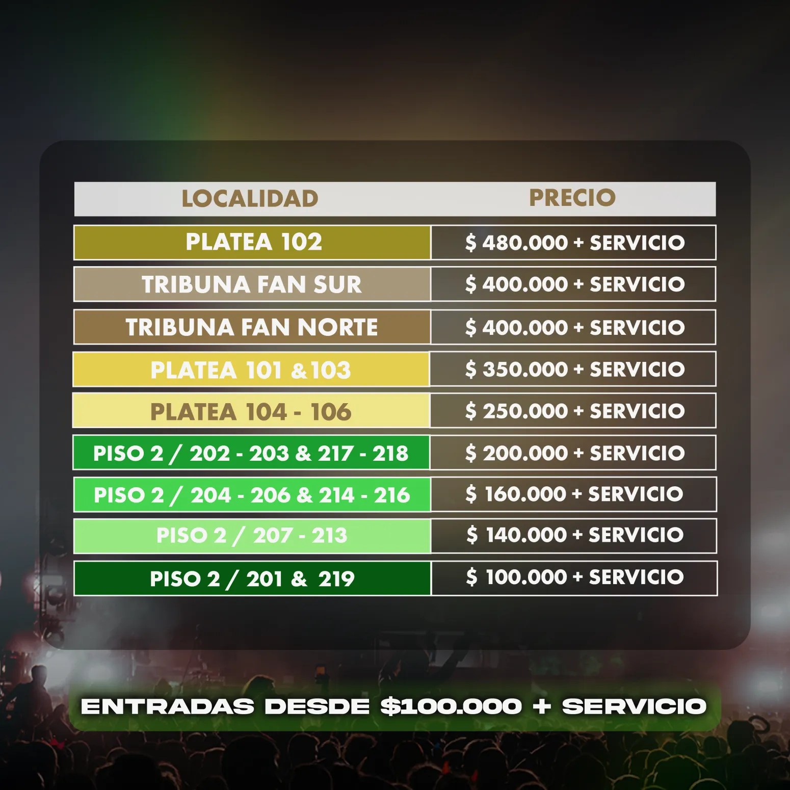 Boletas Gloria Trevi en concierto 18 Mayo 2025, Bogotá