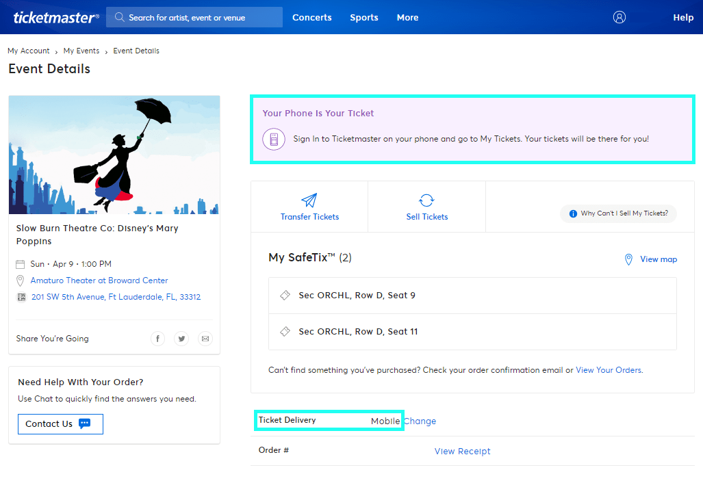 Find My Tickets Ticketmaster Help