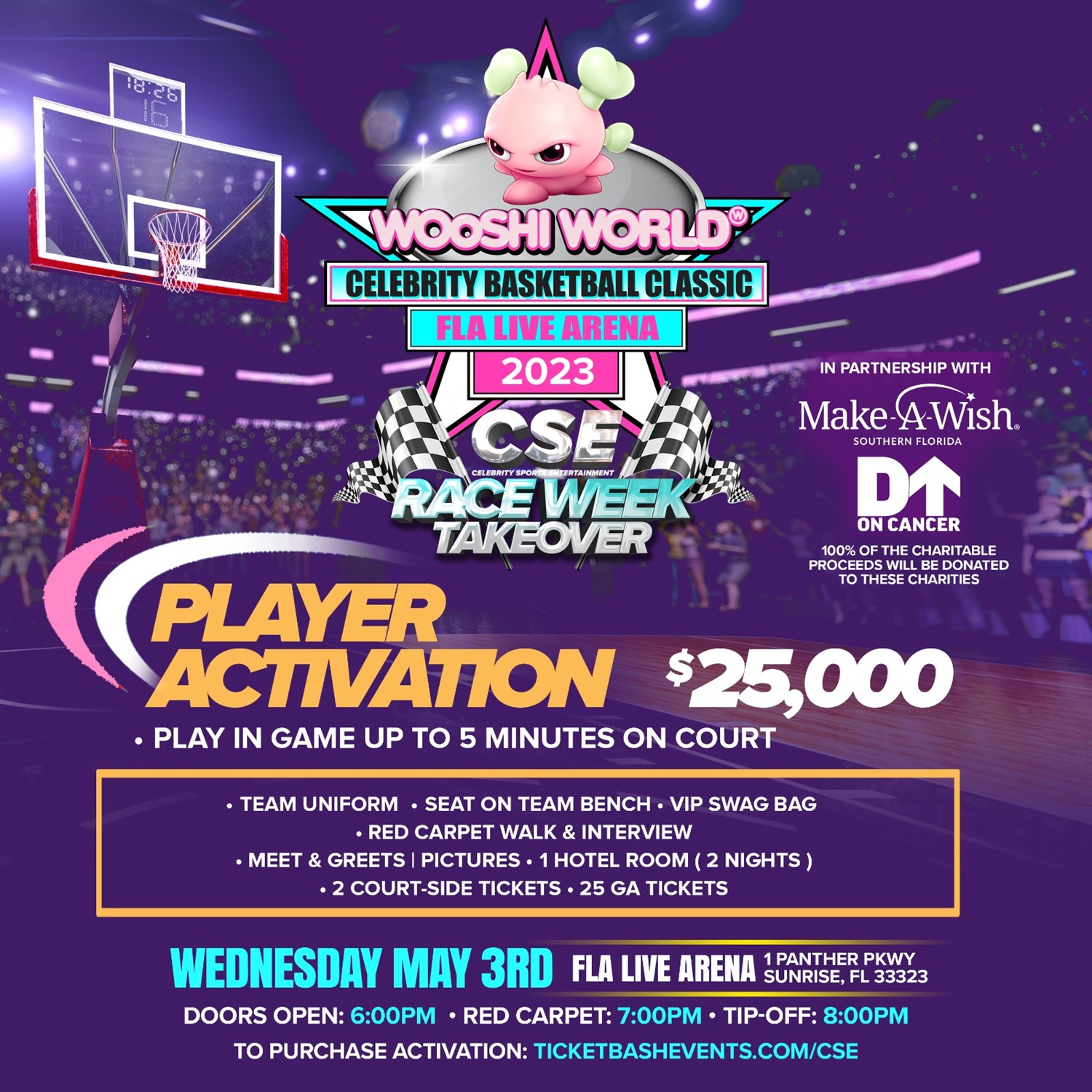 Wooshi World Celebrity Basketball Classic (Player Activation) Information