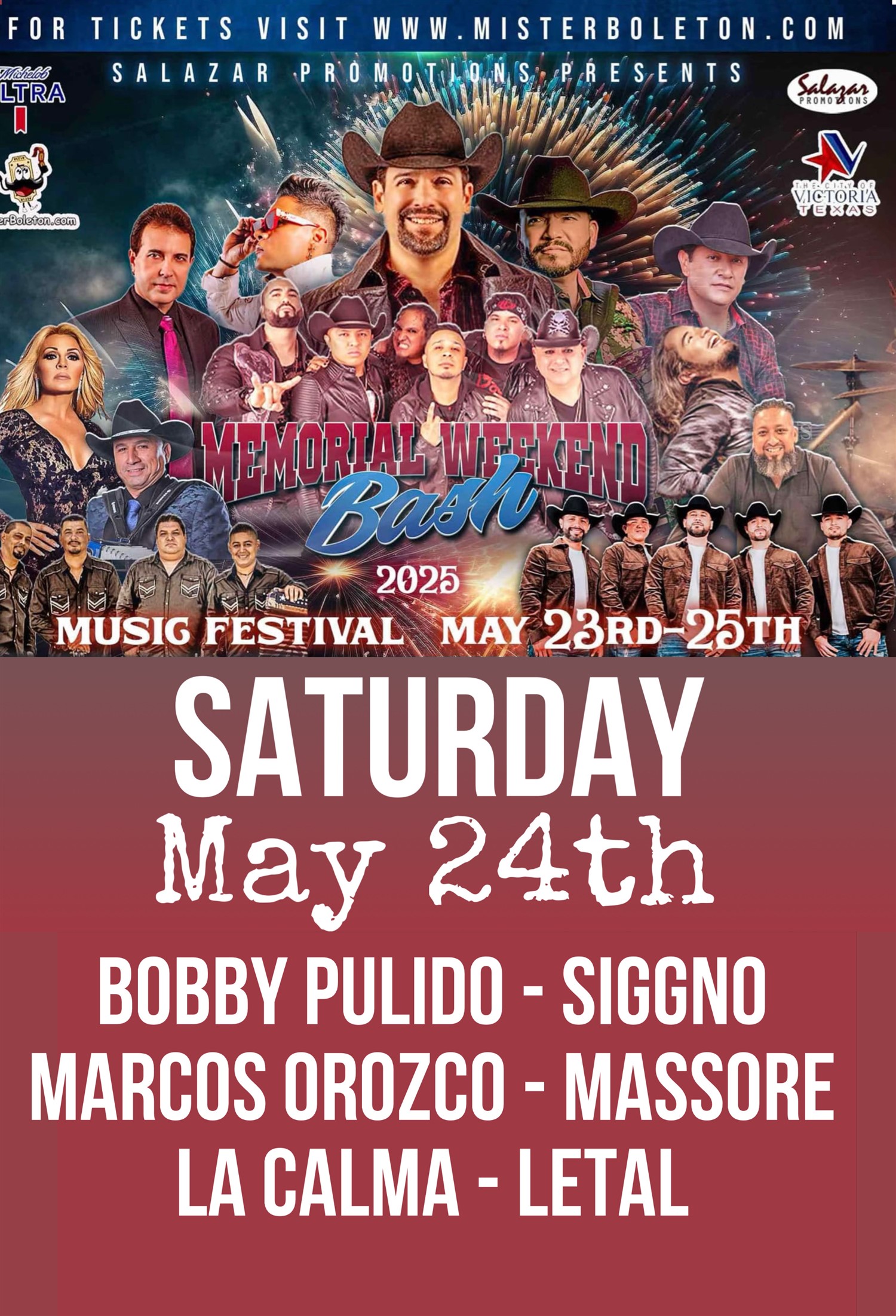 MEMORIAL WEEKEND BASH 2025 Saturday May 24th Information MEMORIAL WEEKEND BASH 2025 Saturday May 24th Information