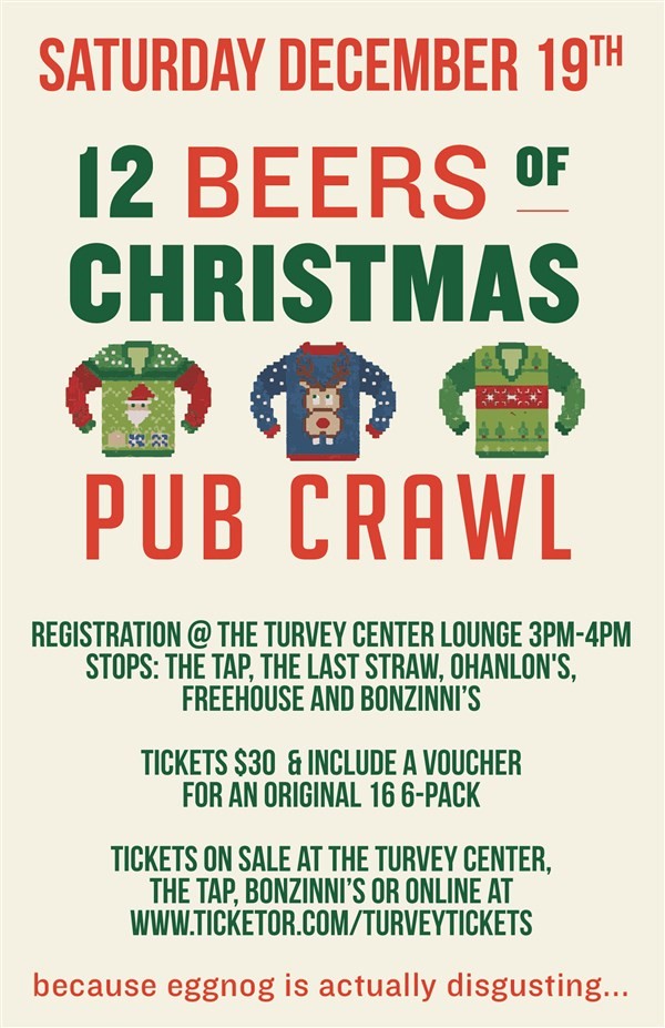 The 12 Beers of Christmas Pub Crawl Information