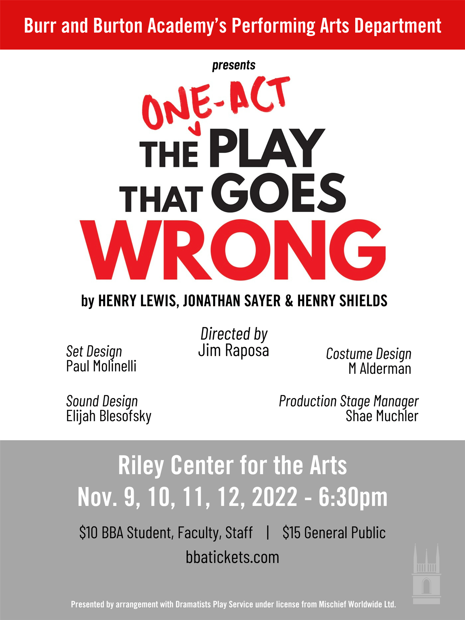 The One Act Play That Goes Wrong Information