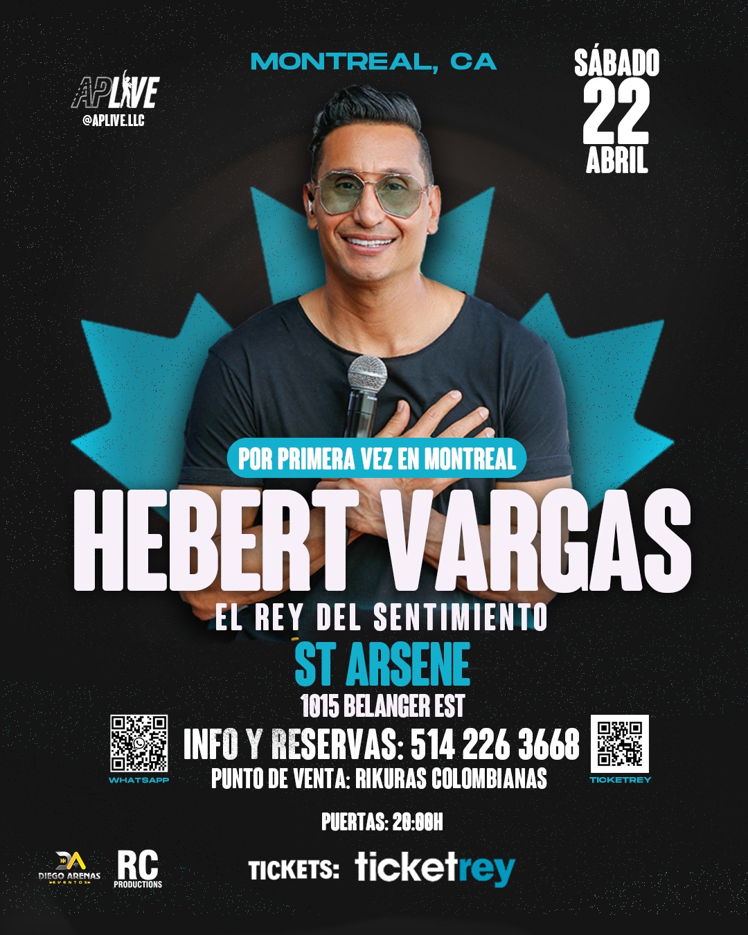 Evento Hebert Vargas Montreal Ticketrey