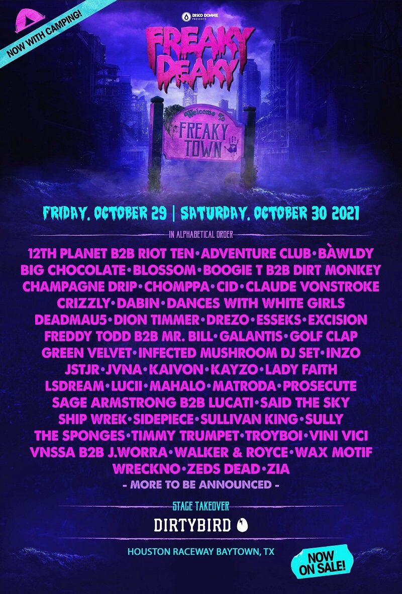 Cheap Freaky Deaky Tickets 2021 Lineup, Discount Coupon / Promo Code